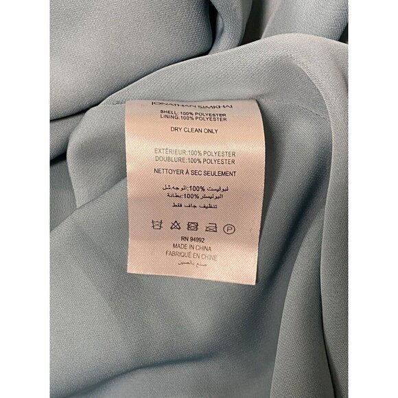 Jonathan Simkhai Sz 2 Midi Dress Blue Carli Halter Classic Minimalist Designer - Picture 7 of 8